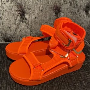 Orange sandal size 7